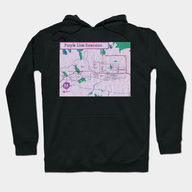 Purple Line Extension Hoodie by PendersleighAndSonsCartography